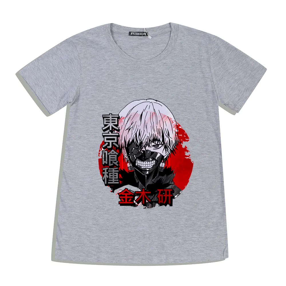 Japanese Anime Kaneki Ken Tokyo Ghoul T Shirt Men Cool Manga Graphic Summer T-shirt Casual Grunge Tshirt Streetwear Top Tee Male