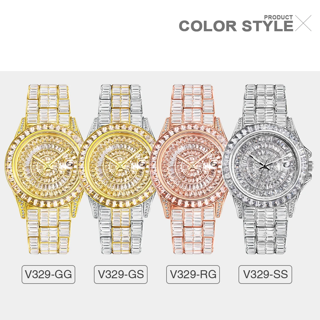 Full Iced Out Watches For Men Luxury Handmade Mosaic Diamond Silver Steel Watch Fashion Hip Hop Silver Automatic Date Male Clock