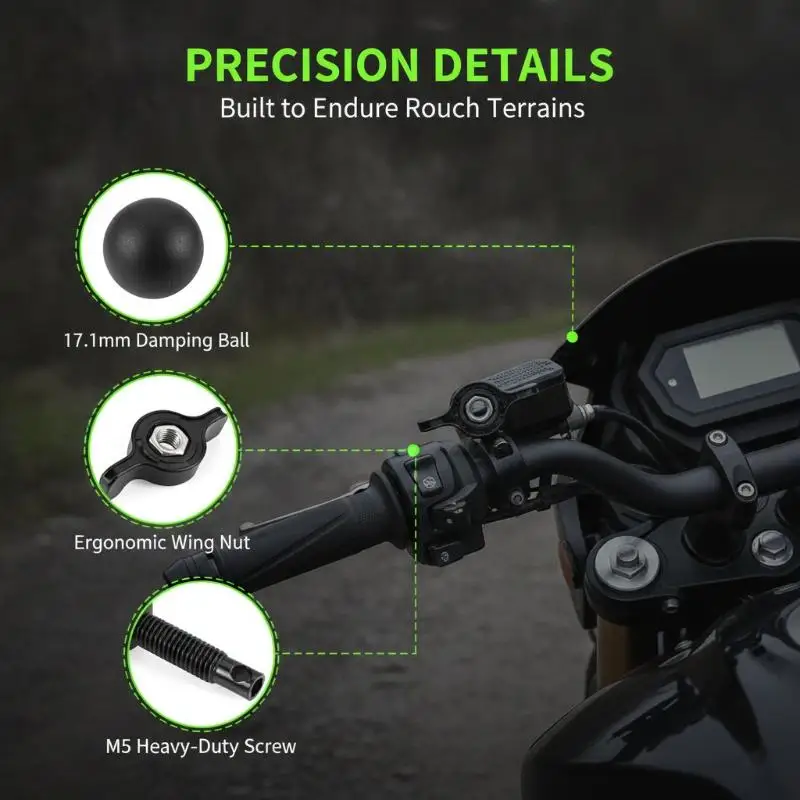 Easy Mount Car Phone Holder Bracket 17mm Ball Head M5 Screws Mod Parts for MINI Cooper Interior Upgrade
