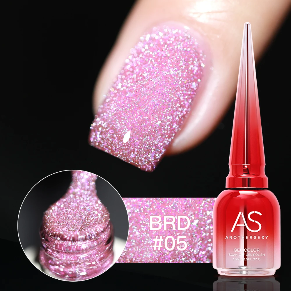 AS EU stander 30 Color/Set Glitter Broken Diamond Gel Nail Polish Shiny Galaxy UV Soak Off Reflective Gel Varnish Flash Gel Lack