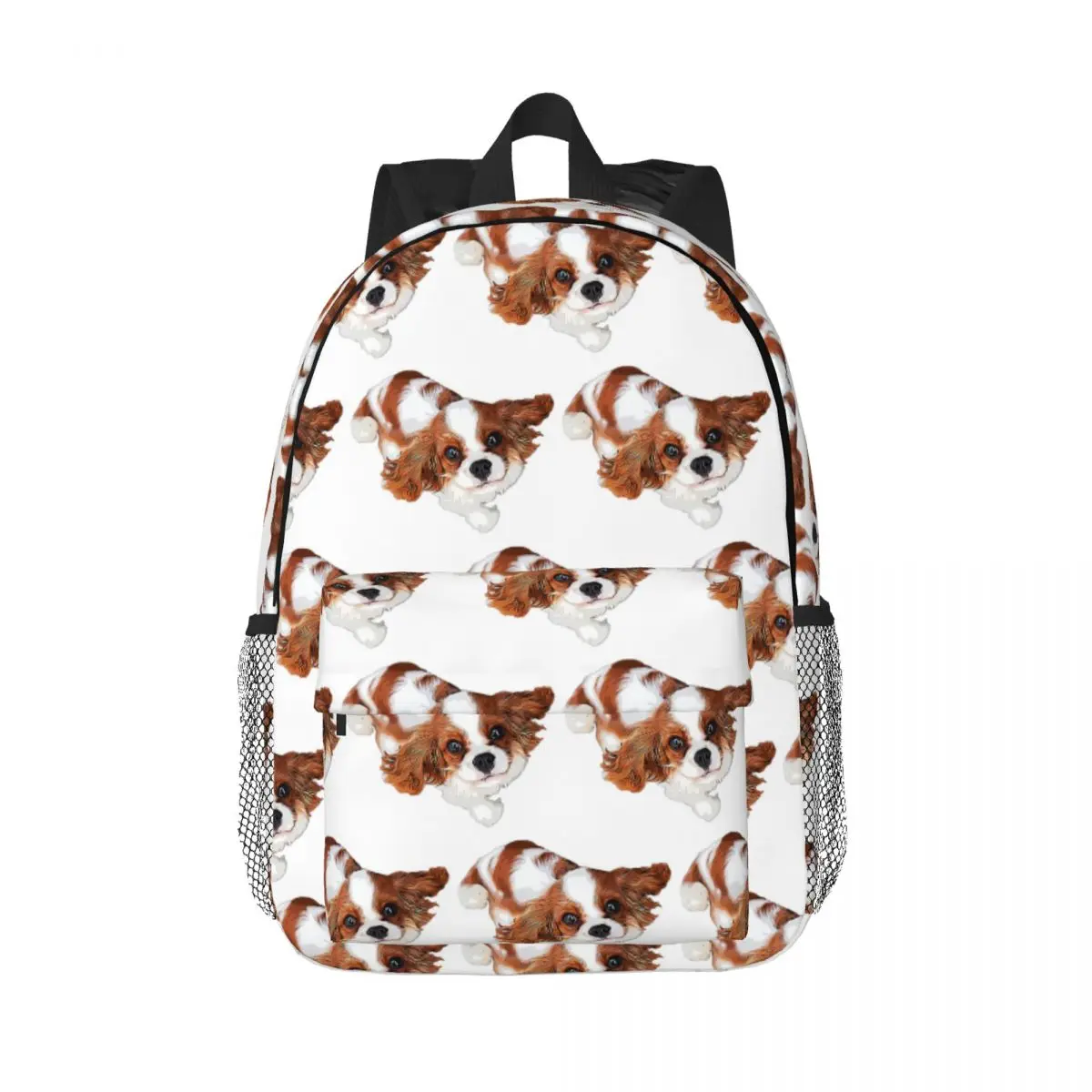 Cavalier King Charles Spaniel Looking Up Backpacks Boys Girls Bookbag Fashion Children School Bags Laptop Rucksack Shoulder Bag