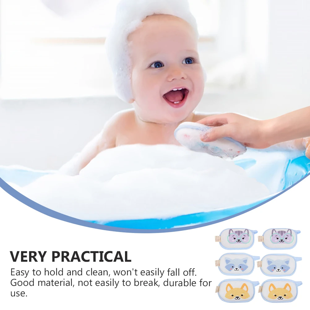 

6Pcs Shower Sponge Cotton Based Gentle Exfoliation for Delicate Skin Rich Lather Creation Easy Grip Bath Time Essential