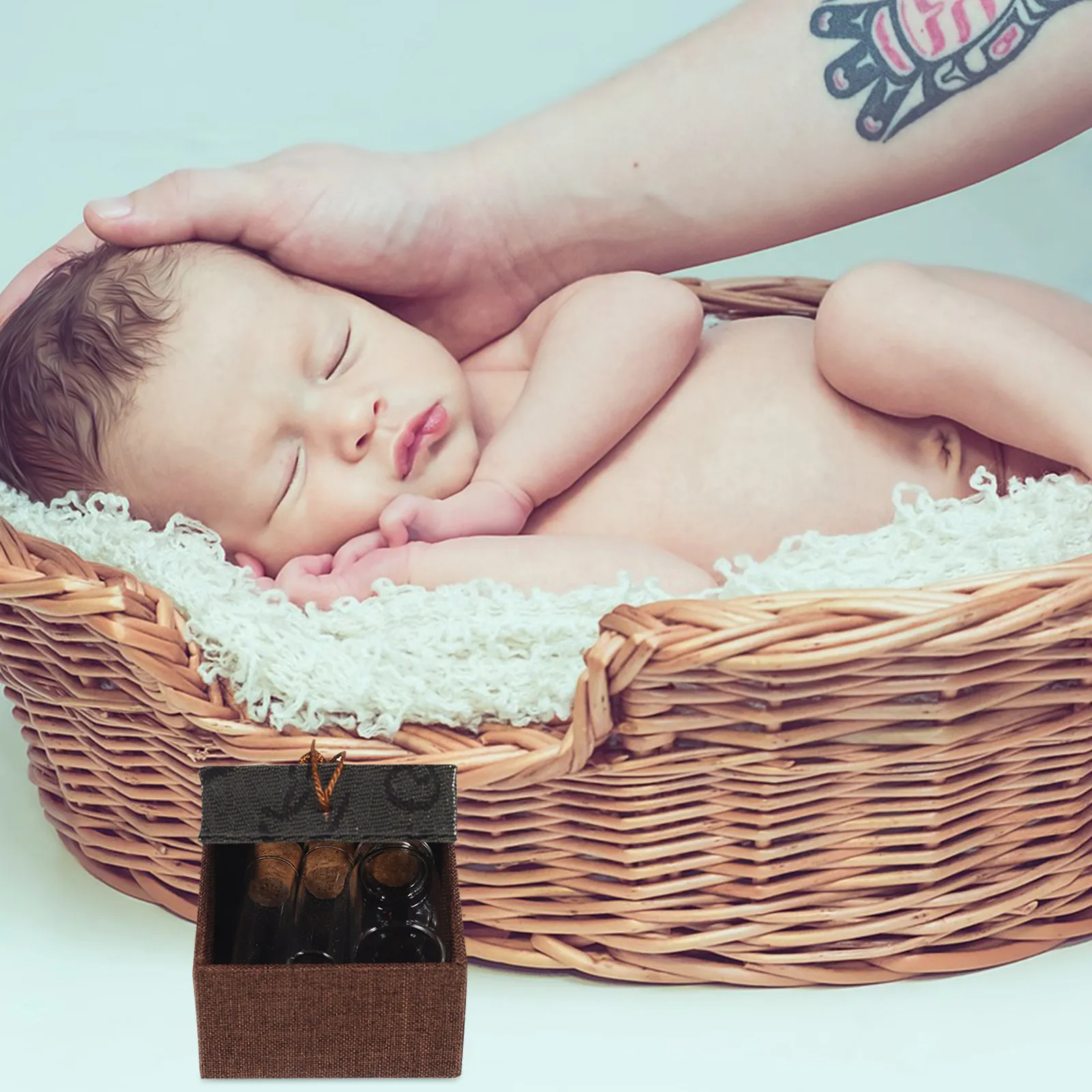 1Set Baby Tooth and Fetal Hair Keepsake Box First Tooth Collection Container Infant Teeth Saver Umbilical Cord Storage Organizer