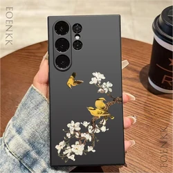 풍부한 꽃과 새 휴대폰 케이스, 삼성 갤럭시 S25 S24 S23 S22 S21 S20 울트라 플러스 FE A15 A30 A20 A53 A71 A72 5G 소프트 커버