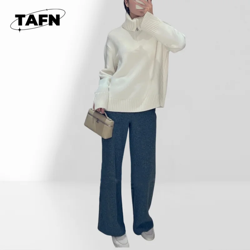 

Lightweight Sweater for Women, Great for Spring & Fall Weather Warm Wool Sweater Casual Yet Refined Style for Winter AK0404