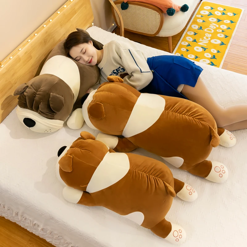 Ugly Shar-pei Dog Throw Pillow Girls Sleeping Pillow Cute Plush Toy Rag Doll Children\'s Doll Bed Super Soft