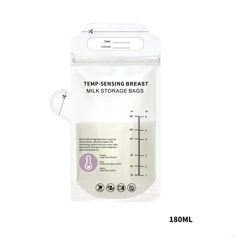 30 قطعة من أكياس تنظيم تخزين حليب الثدي بسعة 180 مل للأم المرضعة 4XBC #6