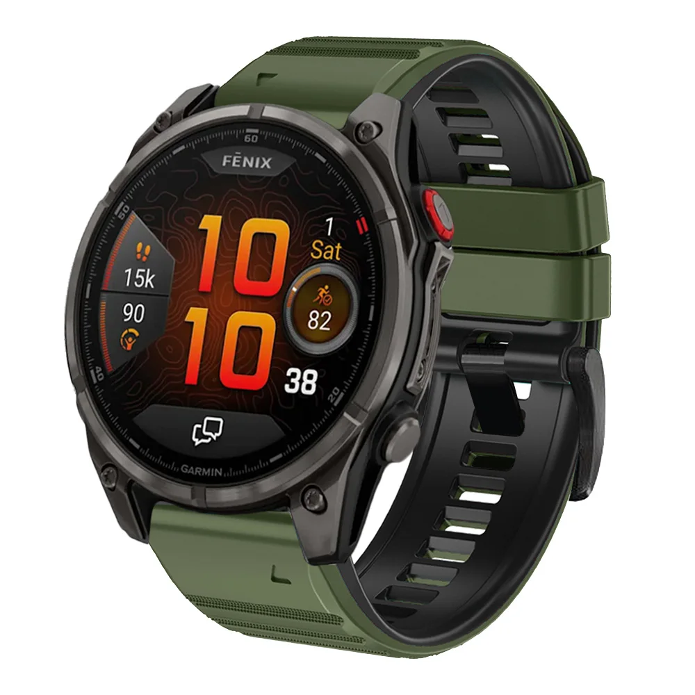 ガーミン フェニックス 8 47mm 51mm 7X 7 6 6X Pro 5X 5 Plus ストラップ 22mm 26mm エピックス プロ Gen 2 フォアランナー 965 シリコン製腕時計バンド ブレスレット