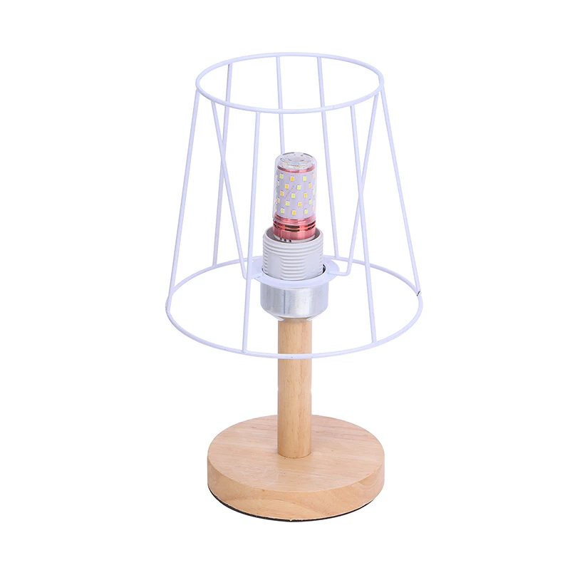 Iron Wire Lampshade Frame Fittings DIY Guard Ring Light Cage Supports Bulbpendant Drum Table Lamp Shade Iron Frame Vintage Cover