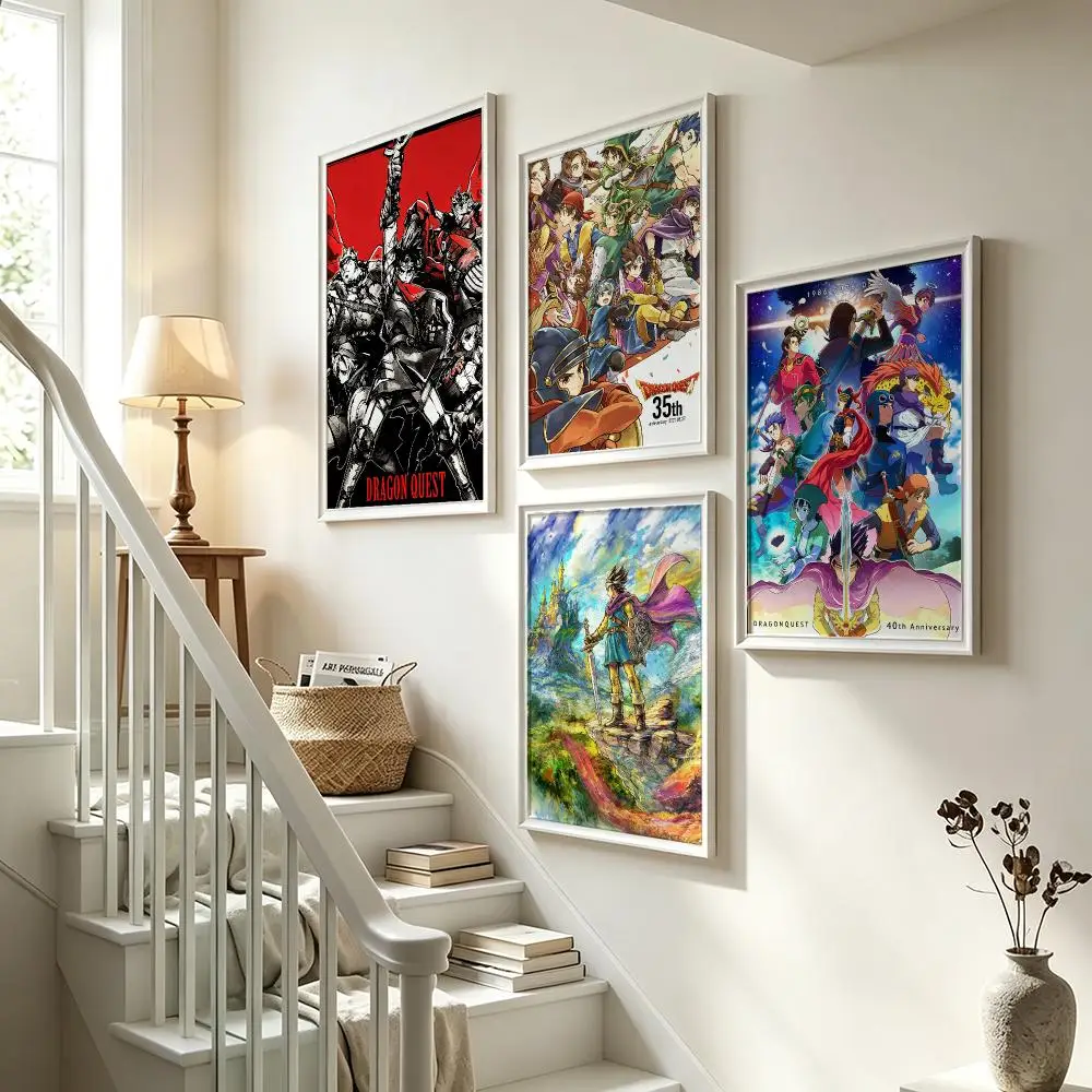 game Dragon Quest XI Poster Poster HD Waterproof Self-adhesive Art Print Wall Decor for Bedroom Living Room Gift