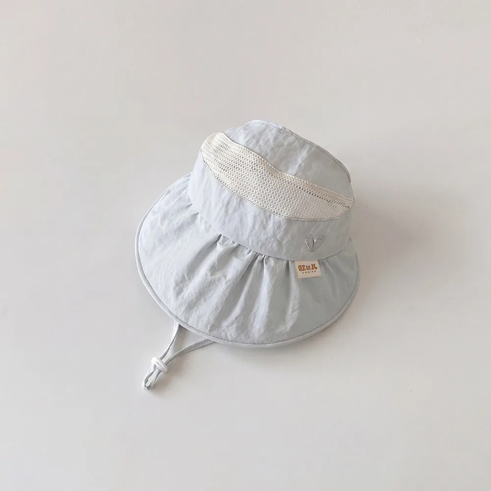 Cute Breathable Mesh Sun Hat Quick Drying Wide Brim Sunshade Hat Lightweight Open-Top Large Brim Hat Summer