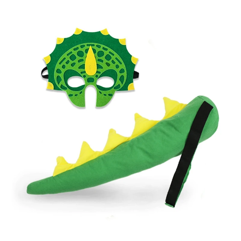 Kreative Dinosaurier Kostüm Requisiten Dragon-Tail Dino Maske Halloween Dress Up Prop