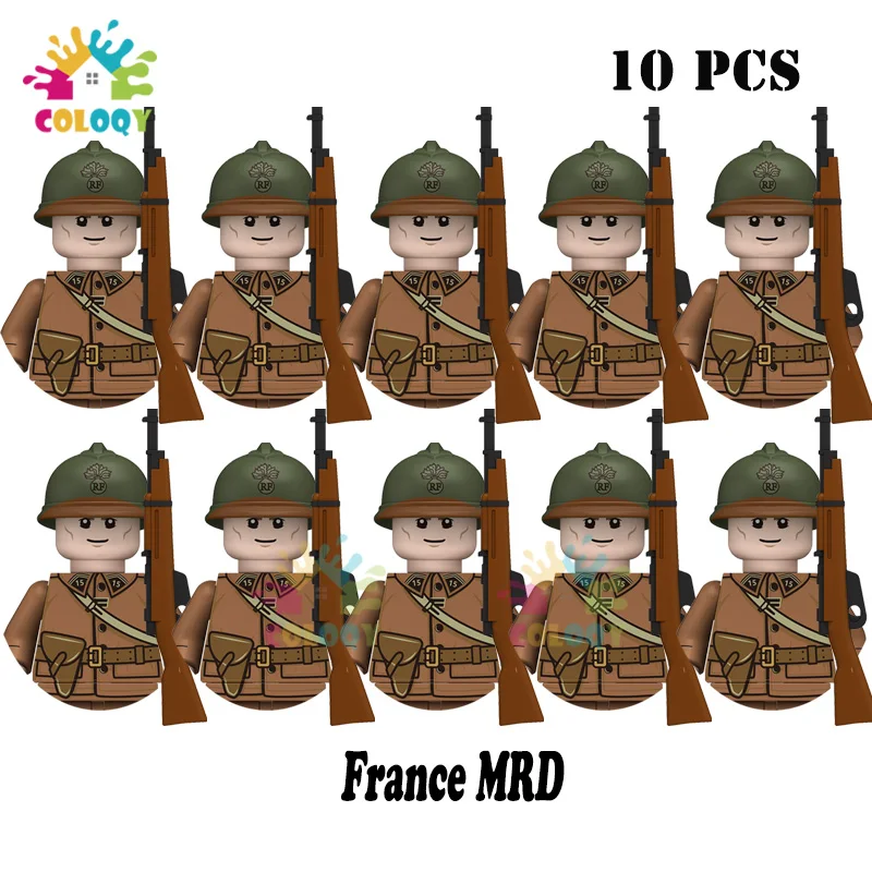 Neue Kinderspielzeuge WW2 Bausteine 10 Stück/Set Weiße Wintersoldaten Mini-Actionfiguren Lernspielzeug für Kinder Geburtstagsgeschenke