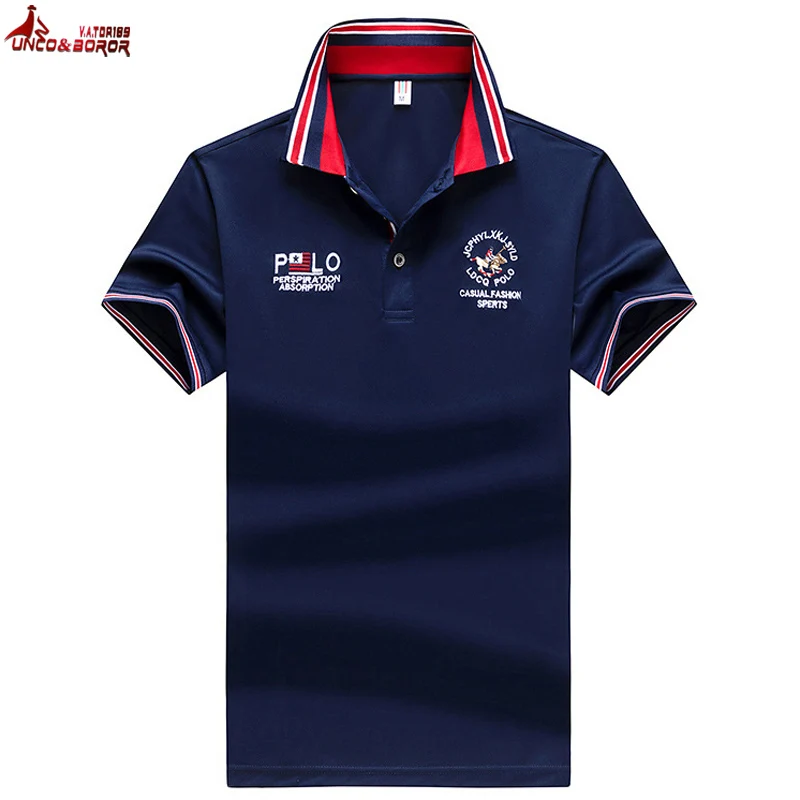 Men`s Summer Jersey Golf Shirts Performance Moisture Wicking Mens Embroidery Polo Shirt Fashion Dry Fit Short Sleeve Polo Hombre