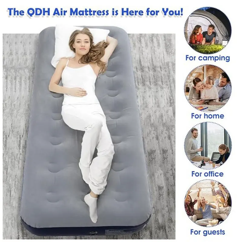 

Inflatable Bed Mat for Outdoor And Indoor Use Foldable Flocking Moisture-Proof Multi-Functional Mattress Suitable for Home Campi