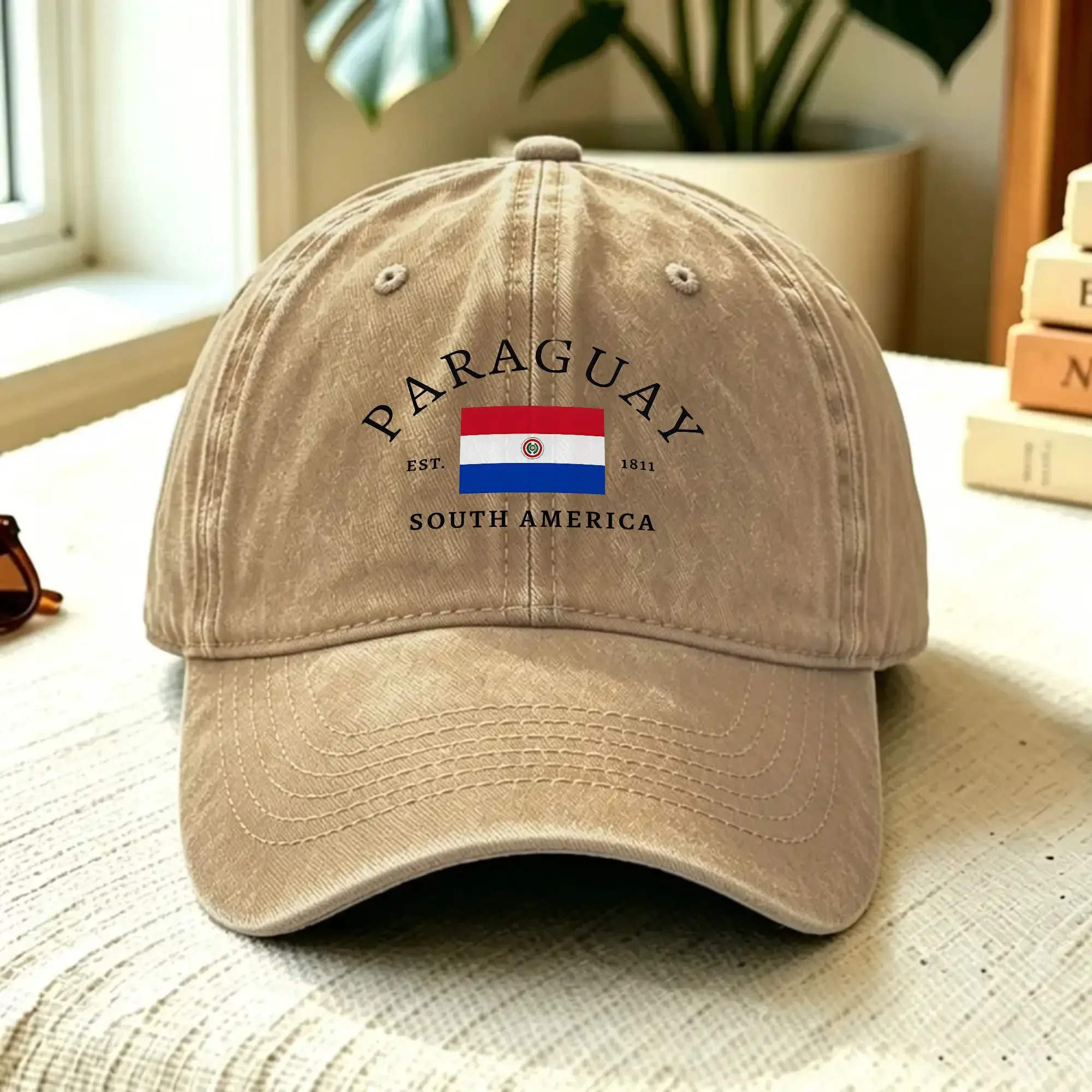 Paraguay Flag Sun Baseball Cap Female Male Print Trucker Hat Summer Y2k Funny Kpop Rock Breathable Baseball Caps