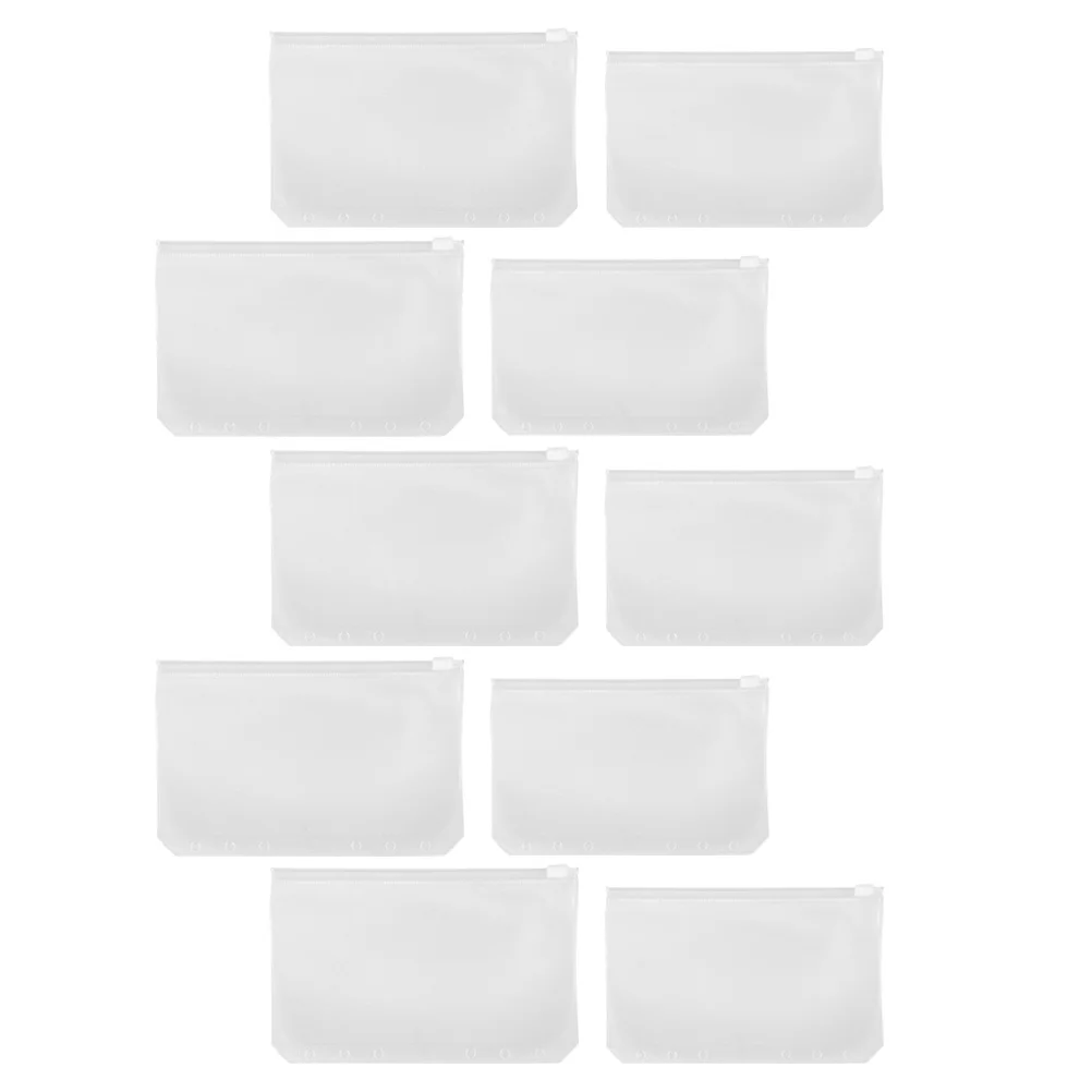 

20Pcs Waterproof Documents Bag Transparent PVC File Holder Large Zipper Storage Organizer for Office School Document Organizer