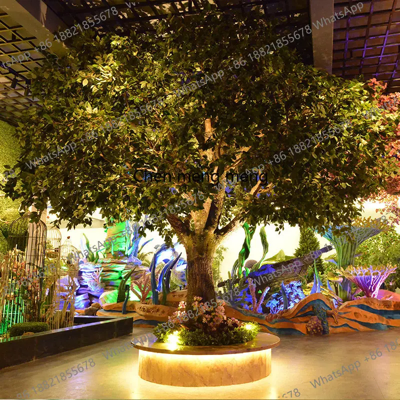 

Искусственное дерево: большое комнатное растение, имитация баньяна, для торговых центров, отелей, декоративное дерево для ландшафтного дизайна