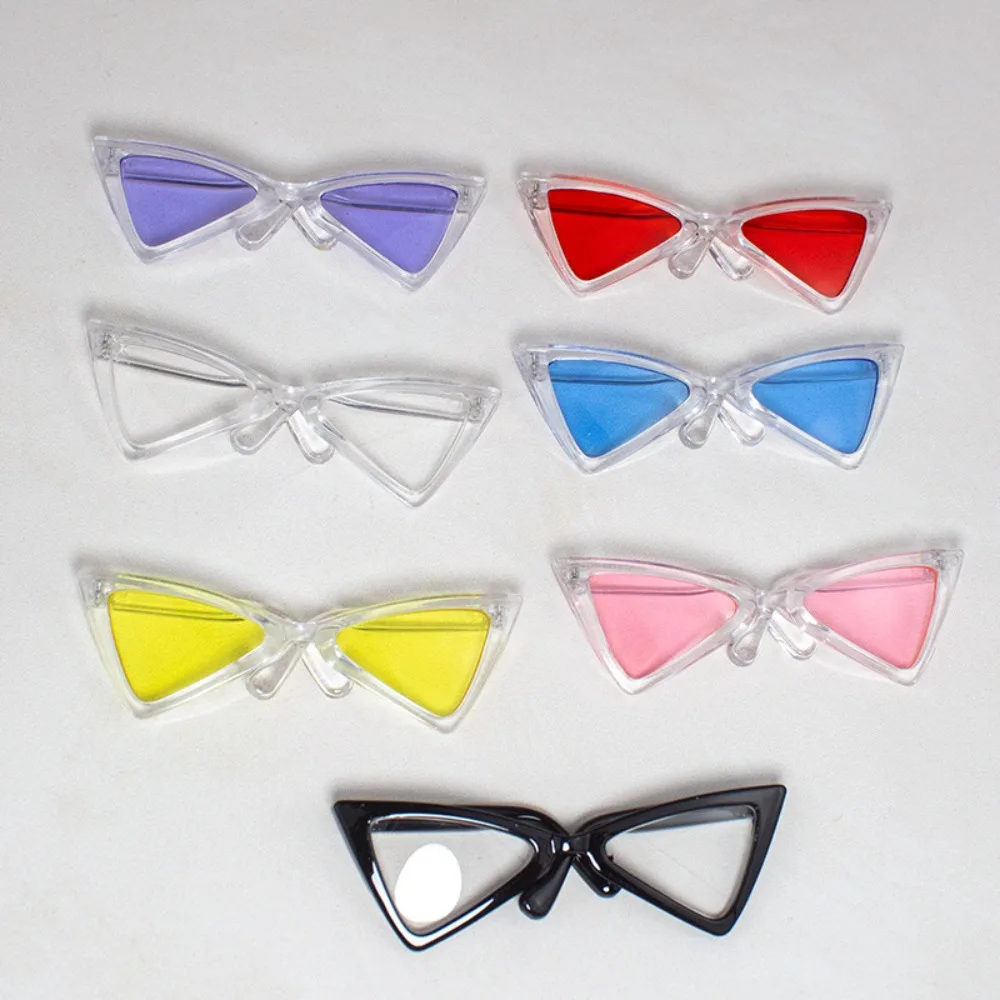 8.5cm Triangle Cat-eye Doll Sunglasses For Cotton Doll & Pet Figure Color Lens Sun Glasses Photo Decor Accessory