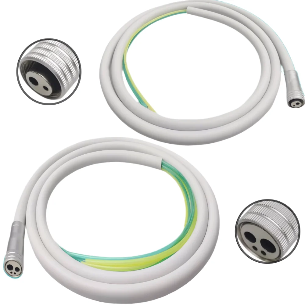 

2/4 Hole Dental Silicone Hose with Fitting, for High & Low Speed Handpiece Air Turbine, Dental Chair Unit Water Spray Accessorie