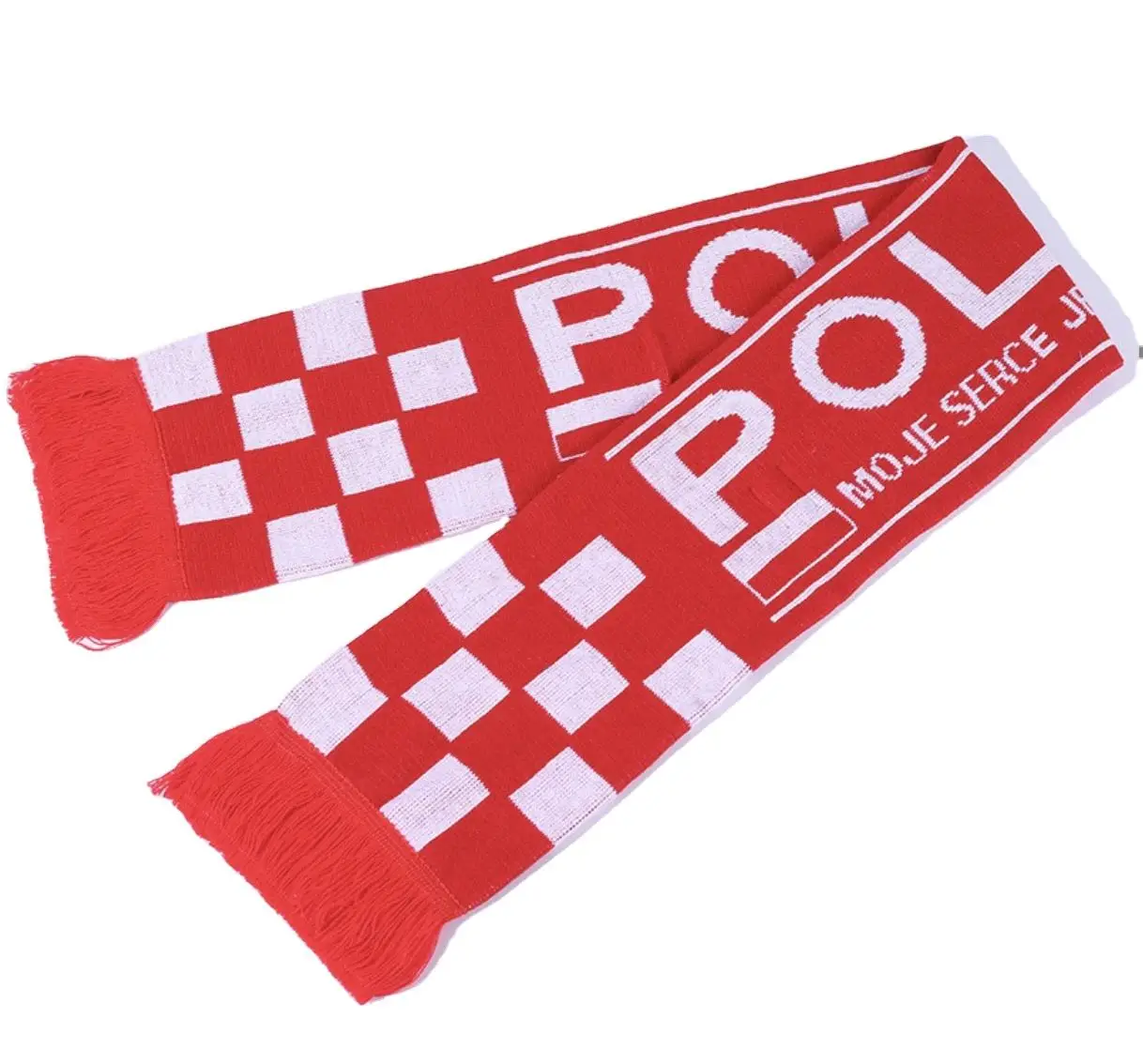 Custom Jacquard Woven Acrylic Knit Sport Soccer Club Football Team Fans Supporter Souvenir Scarf for Netherlands and Germany