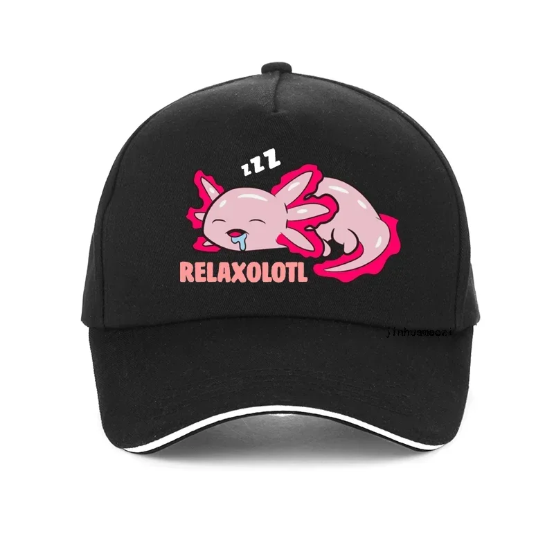 Cute Axolotl Lover Mexican Salamander Relaxolotl cap Cartoon Aesthetic Baseball Caps for Girls Boys Graphic summer Trucker hat