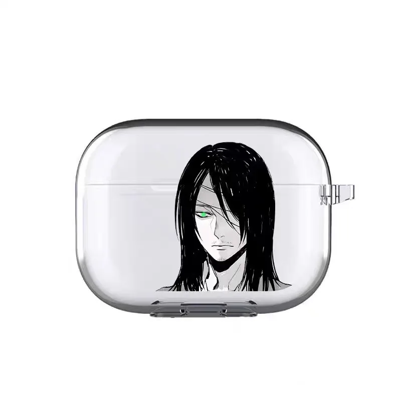 Anime Attack on Titan Transparent Case for Airpods Pro 3 2 1 Shingeki No Kyojin Levi Eren Yeager Airpod Cases TPU Earphone Cover