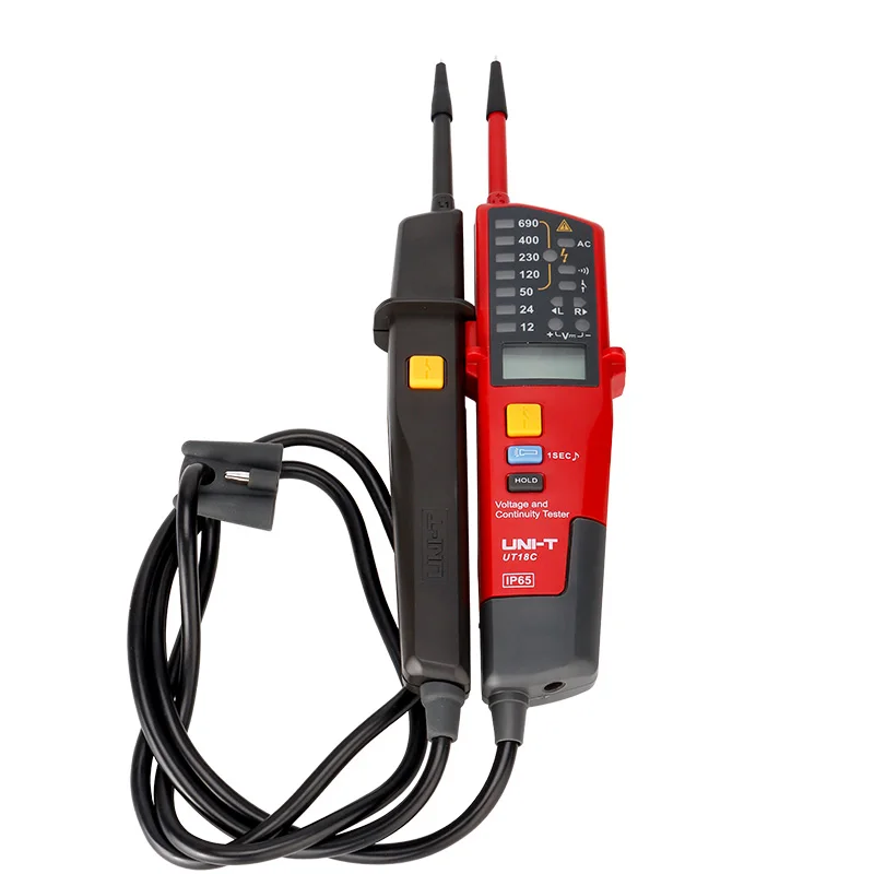 u ni-t UT18C Voltage Tester Waterproof 12V~690V Voltage and Continuity Tester Digital Electrical Circuit Tester LCD Display