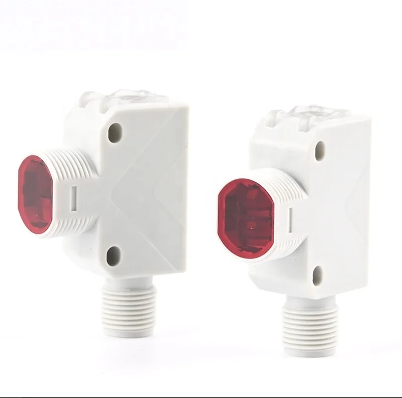 PSR-YC10 Series Optical Proximity Sensor 10cm Sensing Distance NO NC DC Background Suppression Photoelectric Switch Red LED