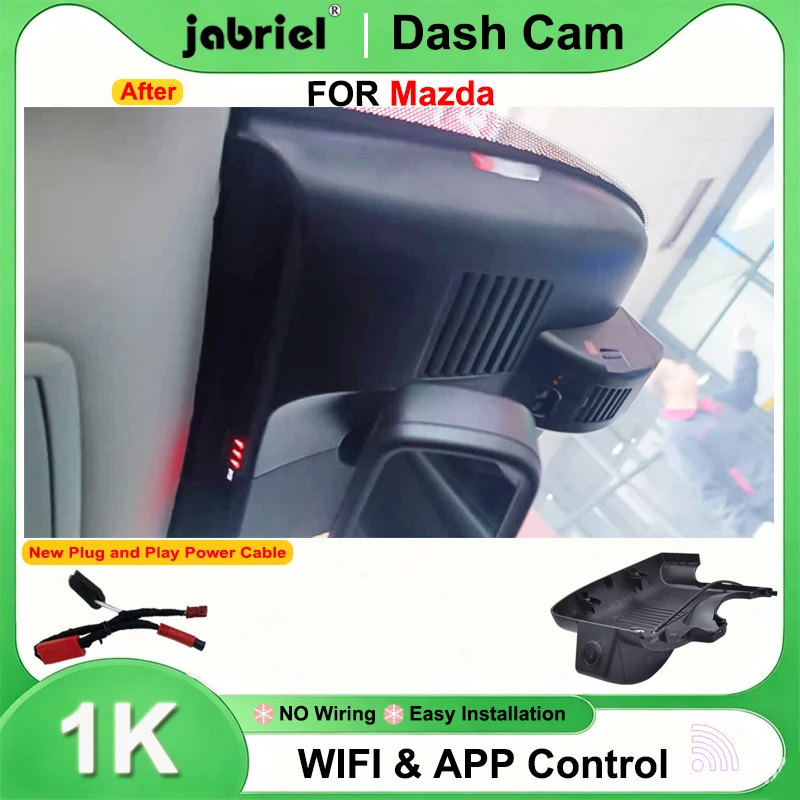 

Jabriel for 2018 2019 2020 2021 Mazda atenza For 2018 2019 2020 2021 Mazda 6 Dash Cam 1K 1080P Wifi Plug and Play DashCam