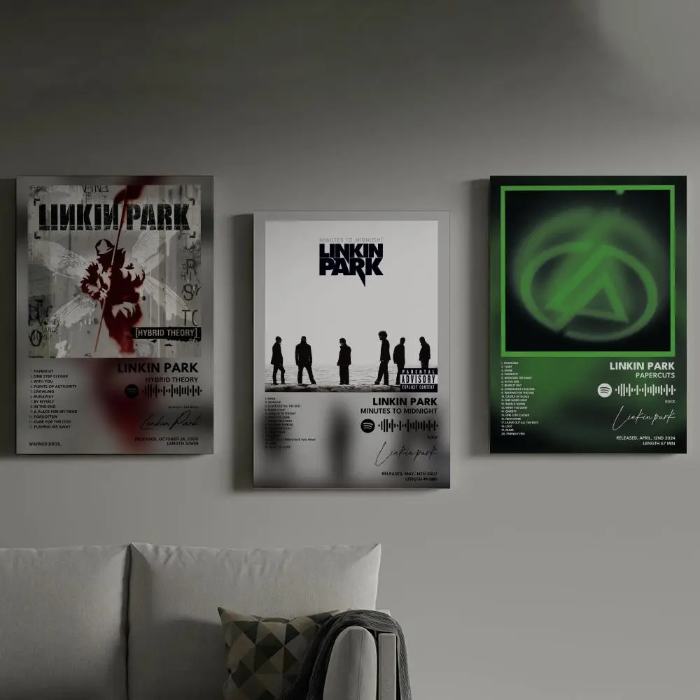 

L-Linkins Park Poster Prints Canvas Painting Wall Art Picture Living Room Home Decor Tracklist Music Album Cover