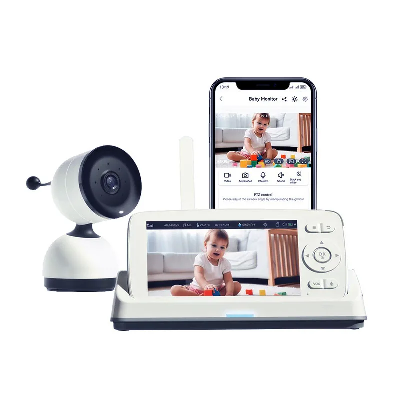 Home APP, smart baby caregiver, wireless WIFI, mobile phone, remote high-definition intercom, temperature and humidity
