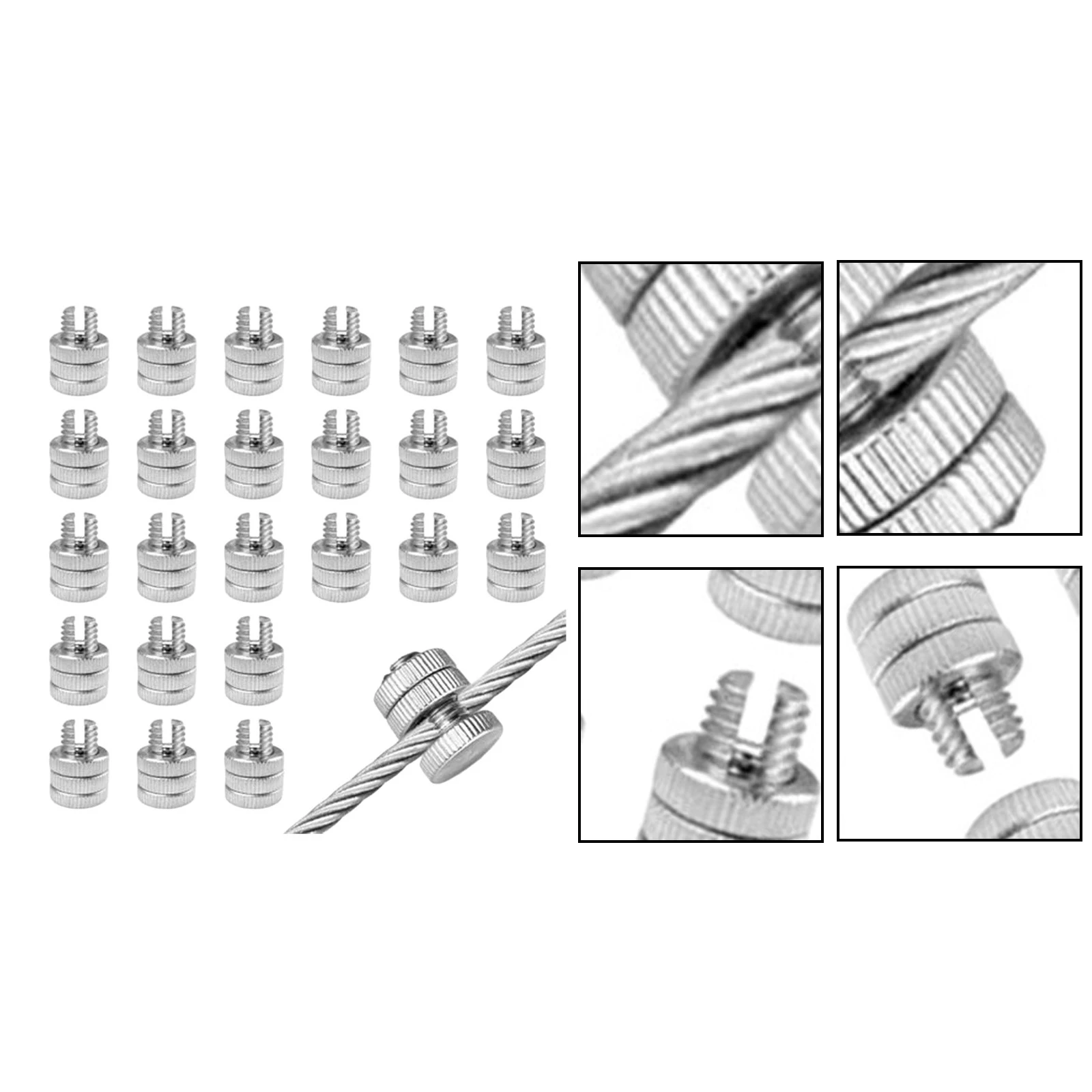 24 Pieces Aluminum Split Bolt Connectors for Secure Wire Connections in Electrical and Fence Installations with Bolt Joint Clips