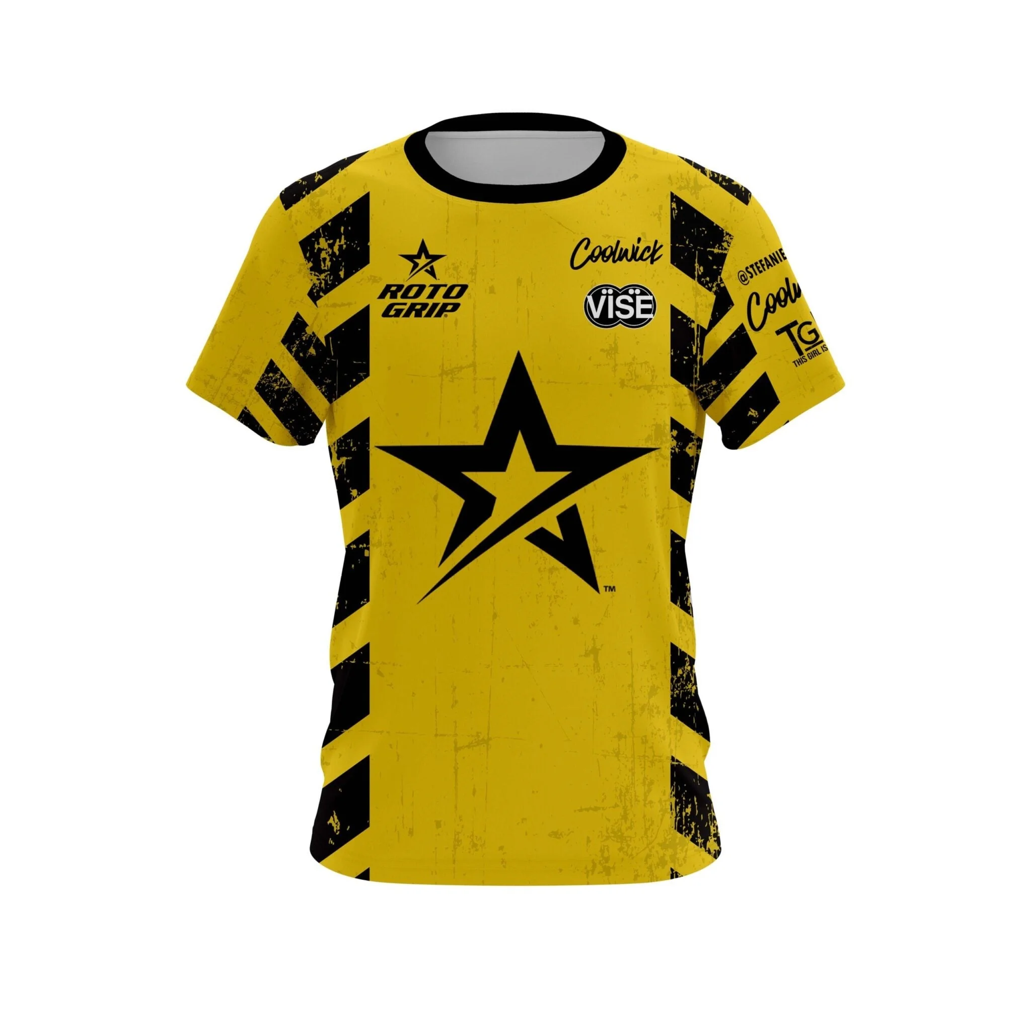 New Men Roto Grip Gradient Star Full Print Bowling Shirt Short Sleeve Performance Sports T-shirt Women's Casual  - Parent Child