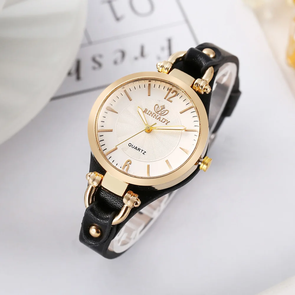 Women\'s Fashionable Minimalist Luxurious Quartz Watch Leather Dial