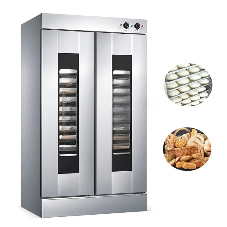 Silver Commercial Bakery Equipment Steel Stainless Steel Bread Dough Proofer With Steam Croissant Dough Proofer Bread