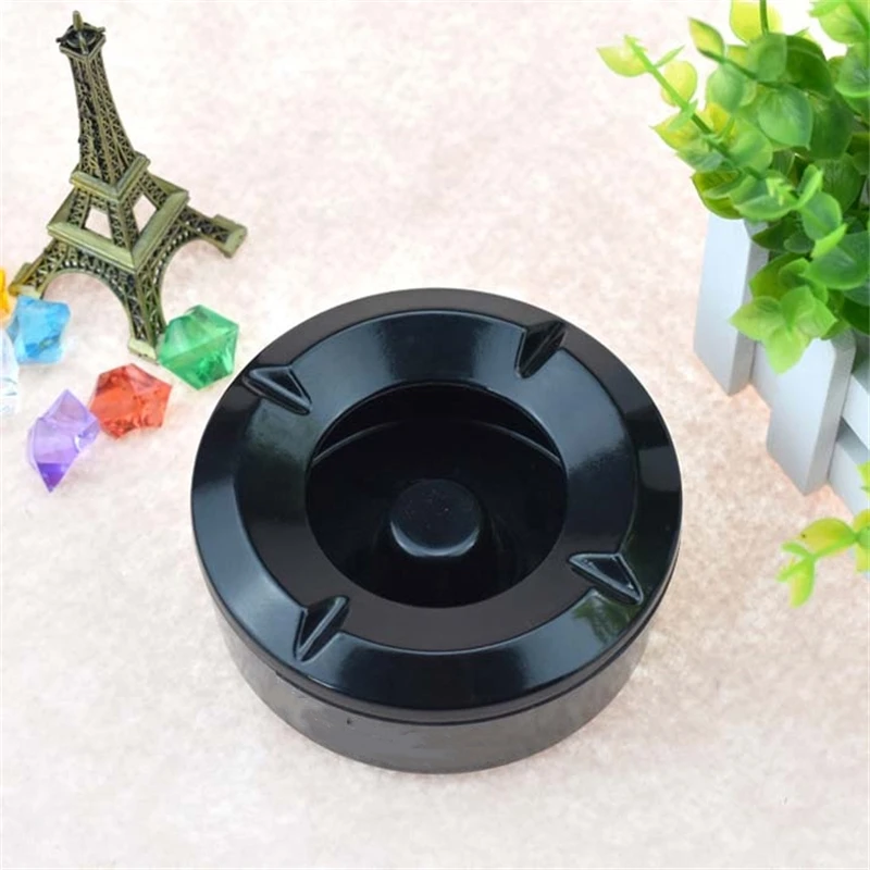 Round Ashtray windproof Eco-Friendly Portable Cars Home Smoke Accessory Heat Resistant Barware
