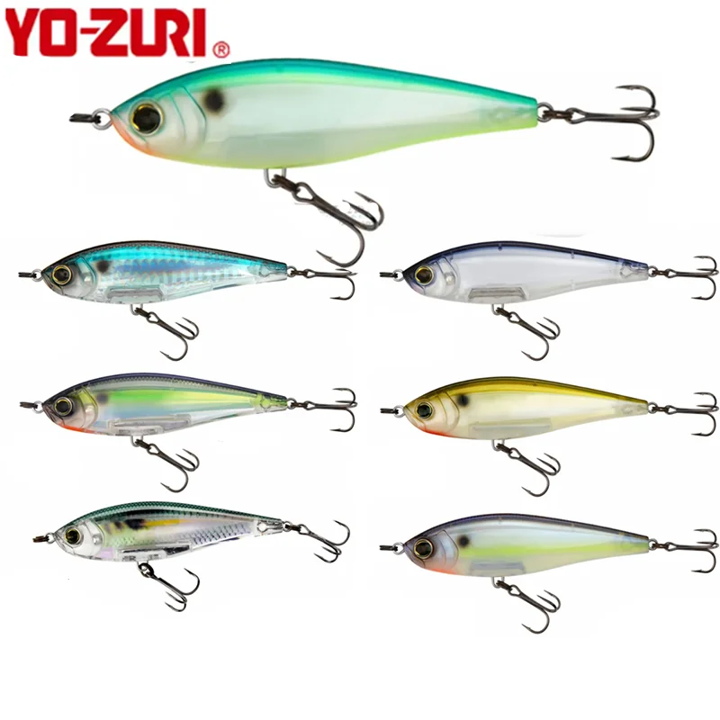 

JAPAN YOZURI 3D Prismatic Sinking Pencil Lure R1447 Full Water Hard Bait for Summer Freshwater Anti-tangle Guide Fake Bait
