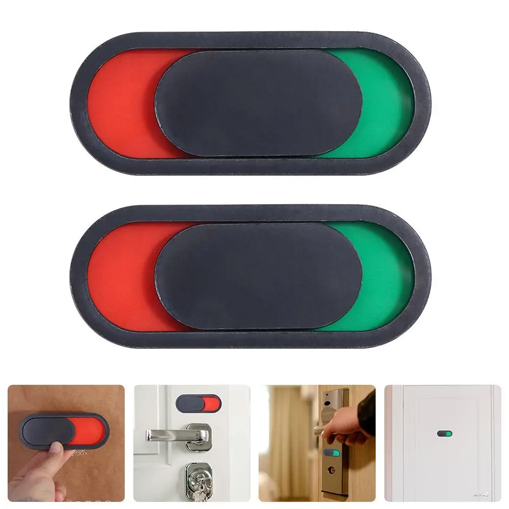 Slider Open Do Not Disturb Sign 10*4cm Acrylic Toilet Door Vacant Occupied Signboard oval Durable Bathroom Indicator Bathroom