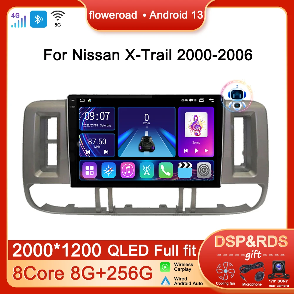 

Head Unit QLED Screen Android For Nissan X-Trail X Trail 1 T30 2000-2006 Car Radio Multimedia Player Navigation GPS Auto Carplay