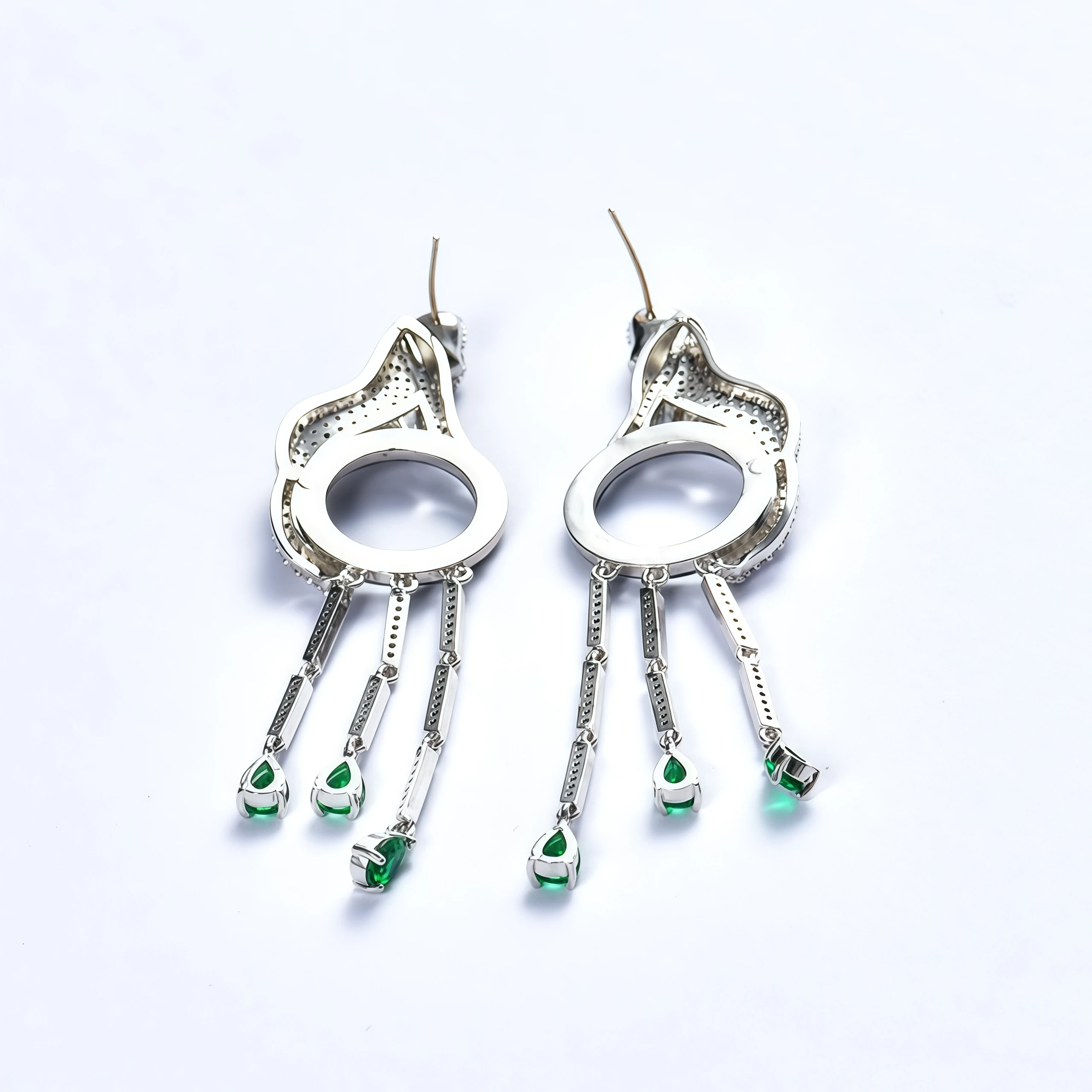 WENXIN Brand MUSHAN MCT Brand New Silver Needle Leopard Earrings With Hollowed Out Diamond Inlaid Zircon Earrings