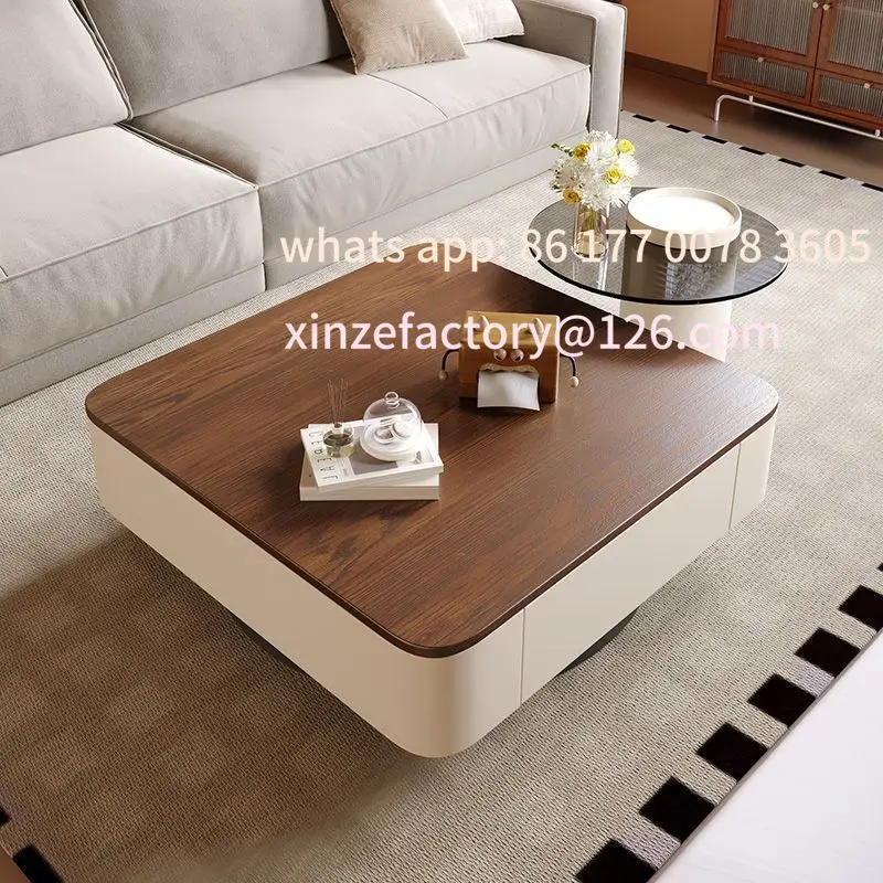 

Customizable Modern Simple Tea Table Medium Antique Black Square Rock Slate Coffee Table