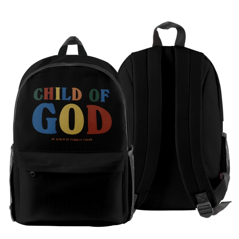 Forrest Frank Child of God Backpack Women Men Shoulders Bag Casual Streetwear Daypack Unisex Travel Bags