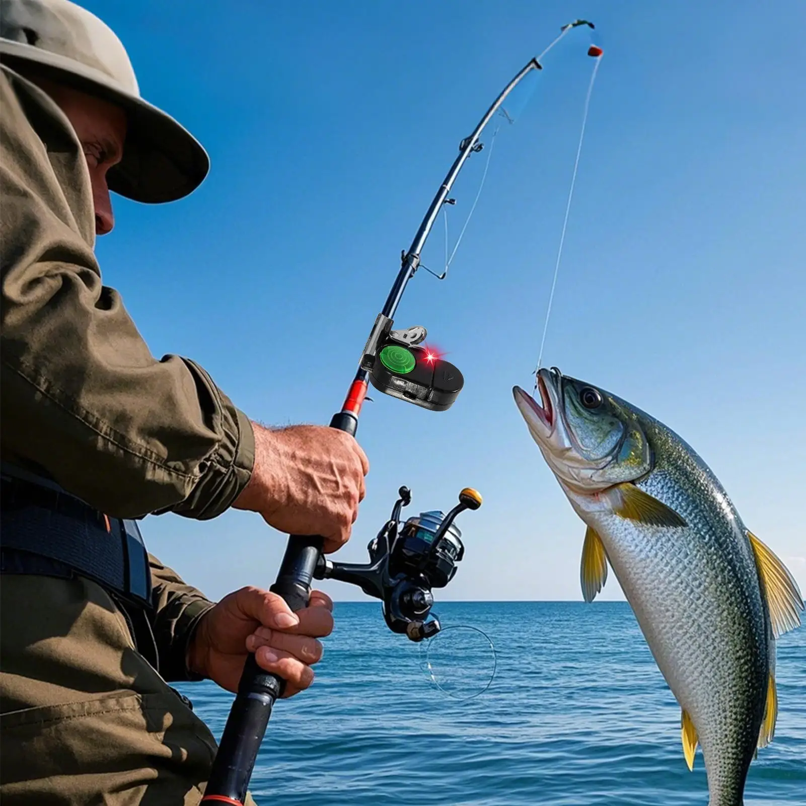 

Fishing Rod Bite Alarm Electronic Night Fishing Alarms With LED Light 2 Pieces Adjustable Angling Equipment With Clip For Night