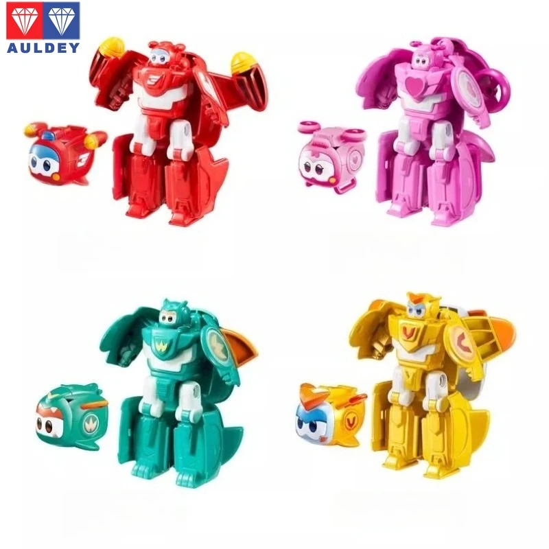 Auldey Super Wings Super Pets Robot Mecha Transformable con Jett Dizzy Tino, juguetes para niños de 3 a 8 años, colección de juguetes de robot