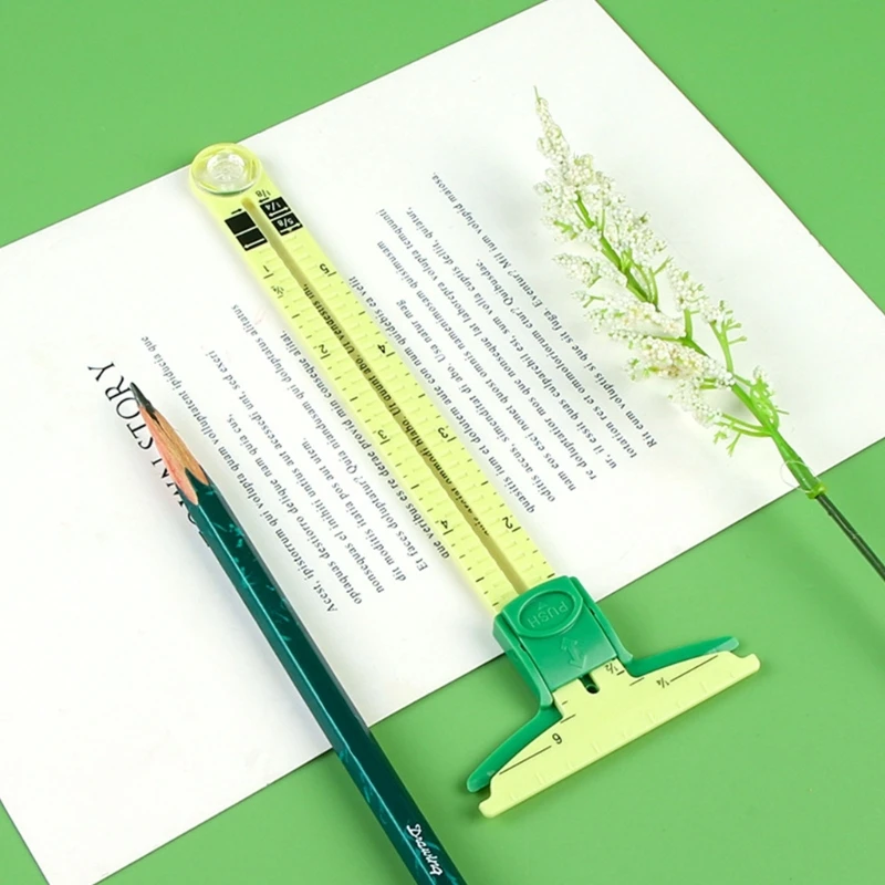 M6CF Sliding Gauge DIY Tool Home Seam Ruler Measuring Gauge Quilting Tailors Ruler