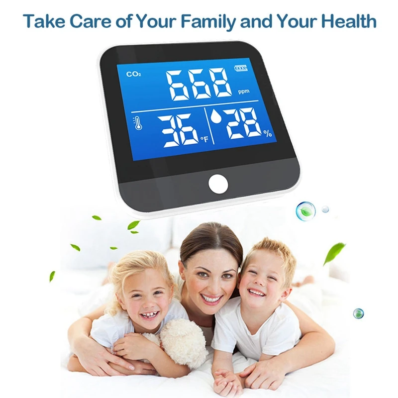 Portable Air Quality Monitor Temperature Humidity Monitor Infrared NDIR CO2 Detector Indoor CO2 Detection