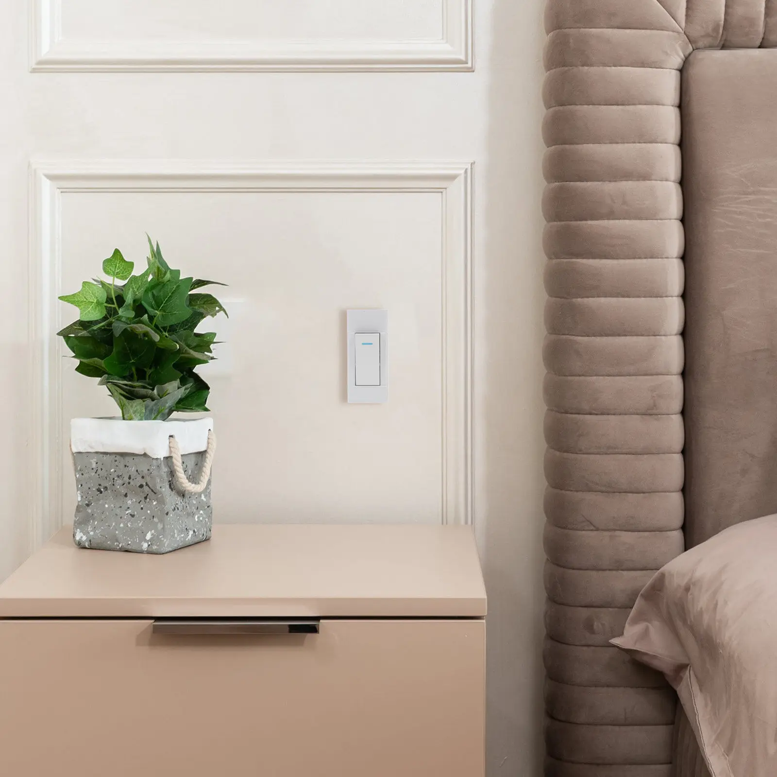 Bedside Lamp Switch Inline Cord Switch Vintage Design Squeeze Operation Easy Installation for Table Lamp Cabinet Door Light