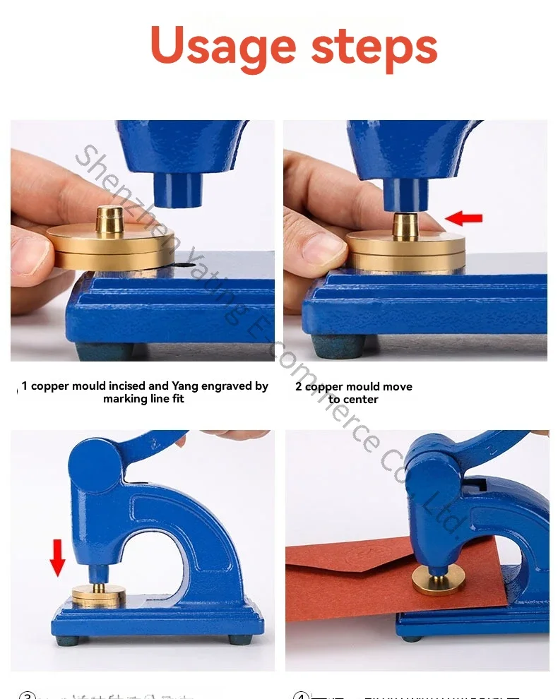New Stamping Machine To Map Custom Logo Date Number English Letters Anti-counterfeiting Concave-convex Copper Mold Steel Seal