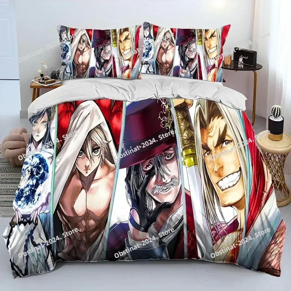 3d Print  Anime Record of Ragnarok Bedding Set Printed With Pillowcase Bed Duvet Cover Soft Single Double Queen Super King Size